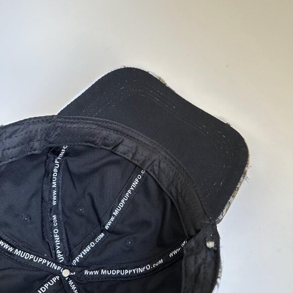 Mud Puppy Baseball Hat Camo Hunter Info Adjustable Strap Back Cap Embroidered - Picture 9 of 9